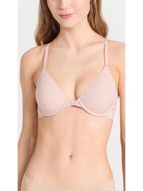 NWT  Lush Front Close Contour Underwire Bra Rose White Size 34DD